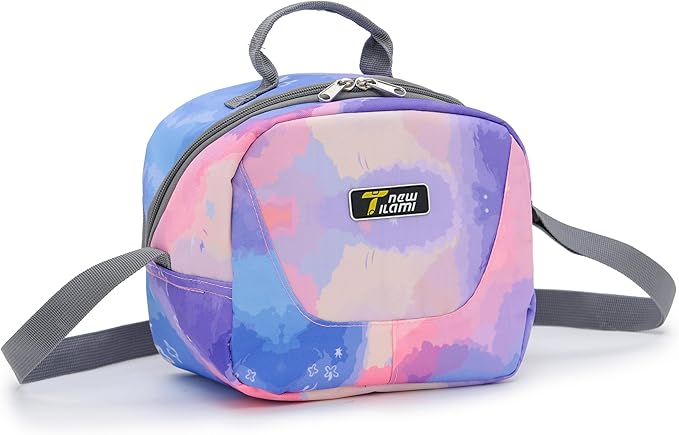 NEW TILAMI Kids Lunch Bag Double Insulated for tilami Rolling Backpack Girls Boys forTravel School Picnic, Purple Watercolor